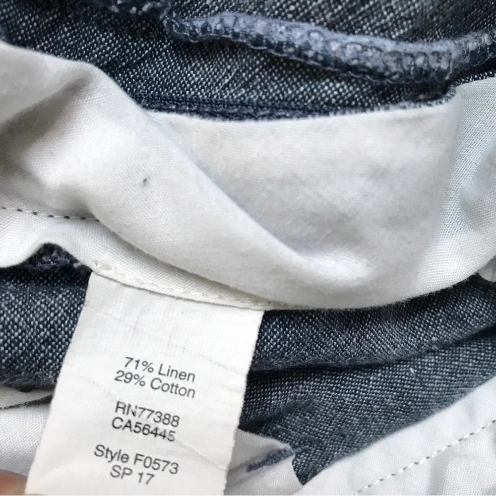 J CREW GRAY LINEN THE SUTTON PANTS STRAIGHT LEG FLAT FRONT MENS 36